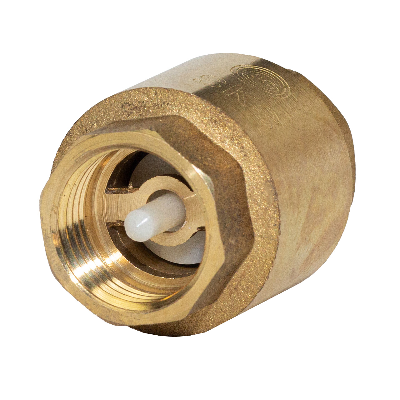 Клапан обратный латунный осевой Ду 20 Ру 16 (хол.вода)