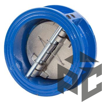 Клапан обратный чугунный двустворчатый (тип 19ч21бр) Ду 80 Ру 16 межфл  от производителя "Рускон"